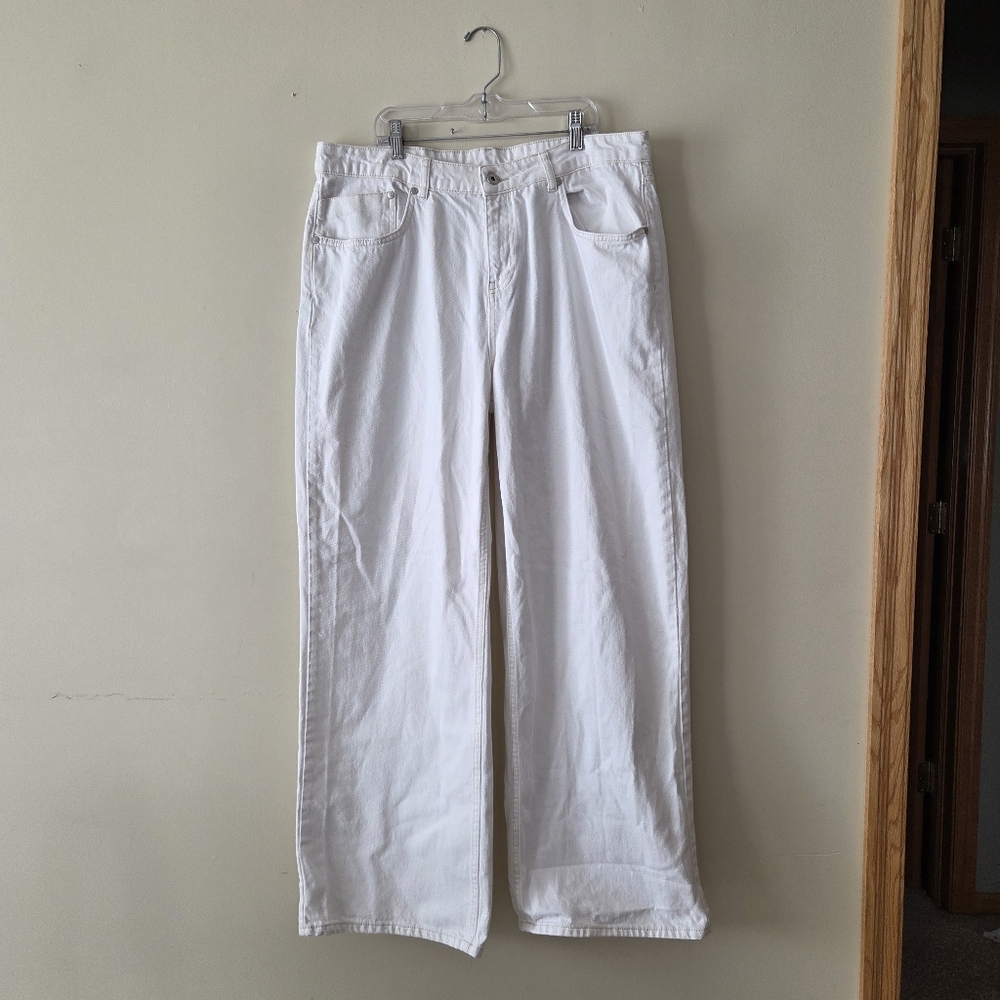 RAGGED Jeans White Wide Leg Pants